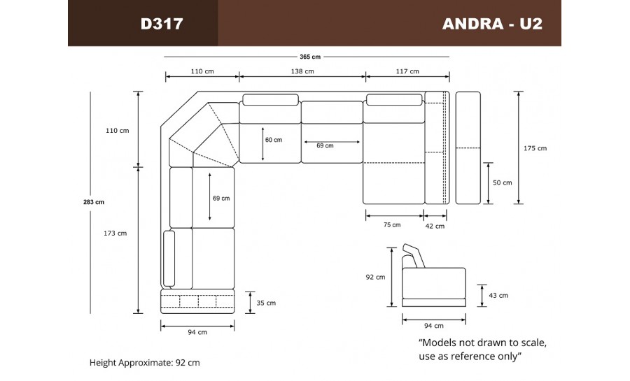 Adra - U2 - Leather Sofa Lounge Set